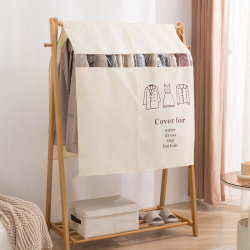 60Cm80Cm Long Floor-Standing Clothes Rack Dust Cover for Home Use, Polyester-Cotton Drying and Hanging Clothes and Hat Rack, Outer Dust Cover Cloth Storage Cover