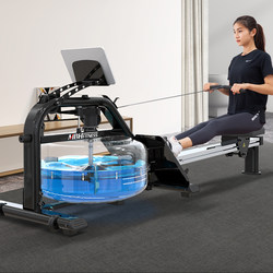 Maiboh Solid Wood Original Mechanical Water Resistance Rowing Machine for Home Aerobic Fitness Equipment, Foldable