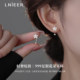 999 sterling silver flower earrings and earrings, light luxury niche design sense 2025 new earrings for women