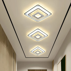 New Simple Modern Corridor Light, Square Recessed Crystal Led Entrance Hall Foyer Light, Decorative Light