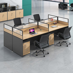 Staff Office Partition Desk and Chair Set, Simple and Modern, Four to Six Person Partition Booth, Staff Workstation, Computer Desk