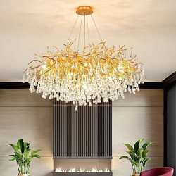 Living room crystal chandeliers round villa main lamp modern art atmospheric designer French restaurant branch chandeliers