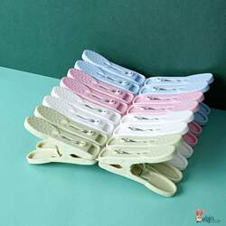 Thickened Windproof Clothespins, Underwear Drying Rack, Strong Clip for Drying Quilts, Traceless Socks, Plastic Fixed Household Small Clips