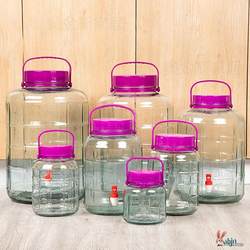 Wine Fermentation Barrel Enzyme Bottle Lead-Free Glass Wine-Making Jar Home-Brew Wine Bottle with Spigot Wine Container Sealed Jar