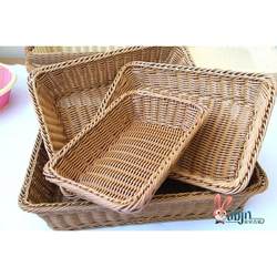 Anti-Rattan Basket, Rattan and Bamboo Woven Household Bamboo Basket, Steamed Bun Basket, Low-Priced Fruit and Bread Basket, European-Style Bun Basket