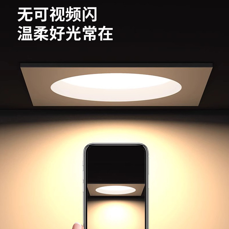 싱글 헤드 더블 헤드 통 더블 홀 임베디드 그리드 직사각형 단순 램프 거실 복도 입구 천장 LED 스포트라이트 -