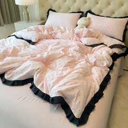 Girly Seven-Piece Bedding Set, Four-Piece Quilt Set Including Quilt Core, Pillow Core, and Complete Bedding Set, Eight-Piece Set