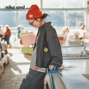 
niko and...Coat Women's 2026 Spring New Cotton Removable Sleeve Denim Jacket 633364