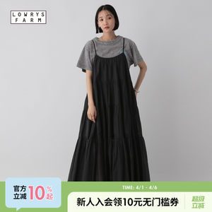 
LOWRYS FARM dress women's 2026 summer new cotton solid color sleeveless suspender long skirt 492759