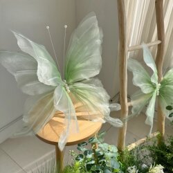 Forest-Style Simulated Gauze Butterfly Finished Product, Large Giant Monet Garden Wedding Window Display Props and Decoration