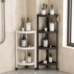 Bathroom Triangular Movable Storage Rack Multi-Layer Floor-Standing Organizer Rack for Bathroom Gaps Storage Shelf