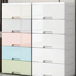 Household Clothes Storage Cabinet Plastic Drawer-Type Storage Cabinet Kidsren's Snacks and Books Large-Capacity Storage Box