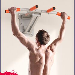Pull-Up Equipment for Home Use, Indoor Horizontal Bar, Wall-Mounted with Holes, Wall-Mounted Single and Double Bars, Sandbag Rack, Fitness Equipment