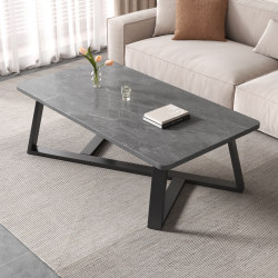 Coffee Table for Living Room, Simple and Modern, Office Sofa Coffee Table, Home Use, Light Luxury, Simple Small Apartment, Slate-Colored Coffee Table