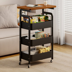 Sofa Side Table, Movable Coffee Table, Small Trolley, Bedside Storage Rack, High Coffee Table, Living Room Snack Table, Bedside Cabinet