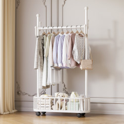 Cactus-Shaped Clothes Rack, Floor-Standing Bedroom Thickened Clothes Drying Rack, Indoor Household Room Movable Double-Rod Coat Rack