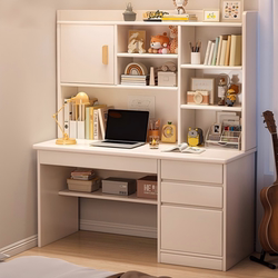 Desk and Bookshelf Integrated Table, Bedroom Computer Desk, Student Study Desk, Writing Desk, Office Desk, Workbench