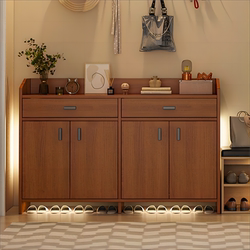 Shoe Cabinet for Home Entrance, Multifunctional Shoe Rack, New Chinese Style, Large Capacity Storage, Modern Minimalist Foyer Cabinet