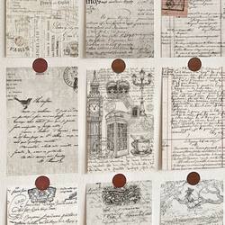 20 New European-Style Retro Letter Cards, Nostalgic Postcards, Niche High-End Interior Home Wall Decoration