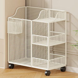 Yoga Mat Storage Basket, Mobile Fitness Equipment Storage Rack with Wheels, Basketball and Badminton Gap Storage Shelf