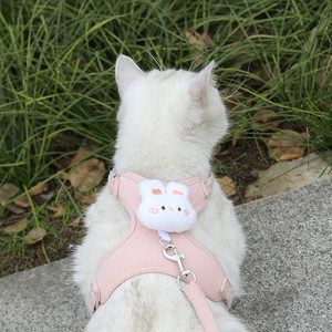 Cat traction rope can adjust the cat rope cute kittens to go out for special chest back with small dog pet supplies