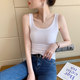 White suspender vest for women with anti-exposure underwear 2025 new U-neck internet celebrity base top for summer