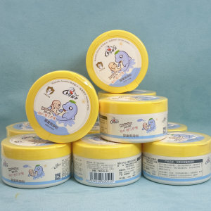 
Cute newborn baby powder dry four seasons universal box with powder puff