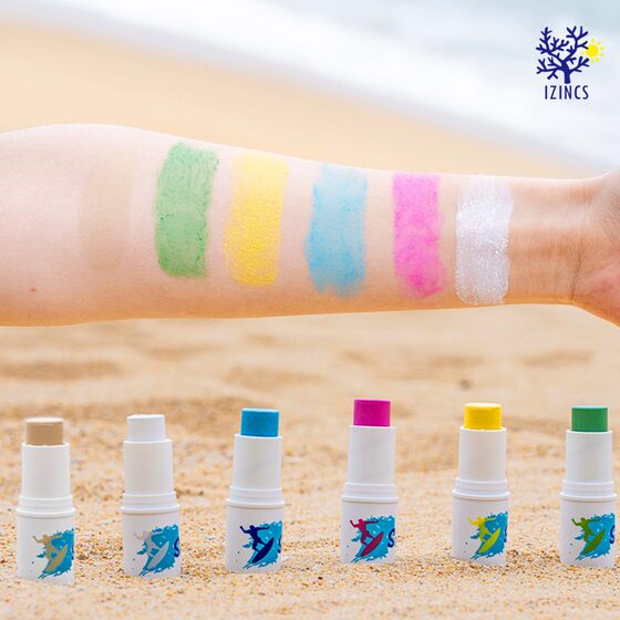 
Pure physical sunscreen mud stick outdoor surfing military training waterproof and sweatproof diving special ZINC Bali coral friendly