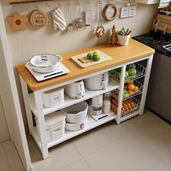 Kitchen Storage Rack, Multi-Functional Bowl and Chopstick Storage Rack, Microwave Oven Storage Rack, Large-Capacity Sideboard, Multi-Layer Shelf