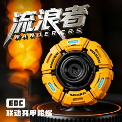 Edc Fidget Spinner Metal Rotating Linkage Stress Relief Toy Mechanical Push Card Decompression Gadget