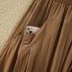 2024 summer new design elastic pocket skirt for women splicing button casual versatile A-line skirt long skirt