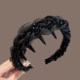 Hepburn Style Mesh Headband Women's 2025 New Face Revealing Small High Skull Headband Hairpin Princess of Paris Headwear