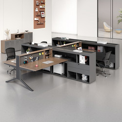 Employee Office Desk and Chair Set with Pegboard Storage, Partitioned Cubicles for 6 or 4 People, Office Staff Desks and Chairs