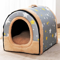 Dog House, Cat House, Winter Warm House, Dog Bed, Cat House, Enclosed Teddy Bichon Small and Medium-Sized Dog Winter Pet House