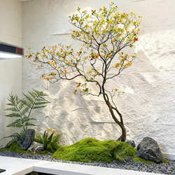 Simulated Green Plants, High-End Light Luxury Large Trees, Artificial Trees, Indoor Window Display, Horse-Dranker Tree Landscaping, Complete Set of Decorative Tree Ornaments