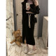 Grey sweat skirt with terry skirt with autumn and winter slit medium-length pear shape high waist sports hip straight skirt