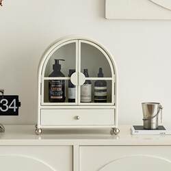 Nordic Sense Nordic Iron Desktop Storage Box Small Iron Cabinet Simple Cosmetics Storage Cabinet Storage Cabinet