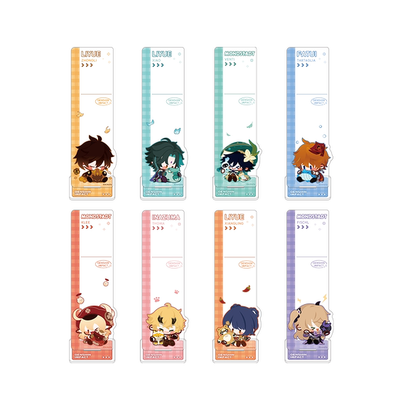 [Genshin Impact official] Q version character series post it card Zhongli Dadalia Genshin