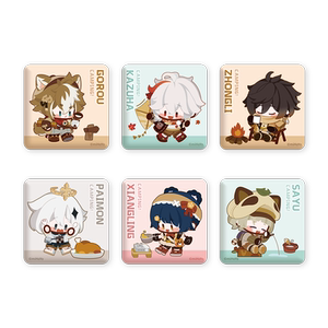 [Genshin Impact Official] Leisure Camping Theme Series Square Badge Genshin