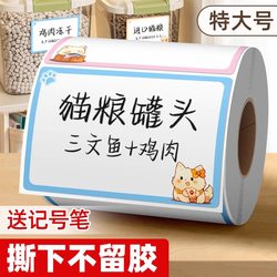 Extra-Large Cartoon Label Stickers, Waterproof, No Residue, Writable, Self-Adhesive, Can Be Written On, Name Tags, Household Use, Tearable, Traceless, Large Labels, Storage Classification Markers, Sticky Notes