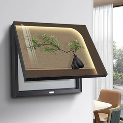 Wabi-Sabi Style Decorative Painting for Electric Meter Box, Weak Power Main Switch Cover Painting, No-Drill Multimedia Box Distribution Box Hanging Painting