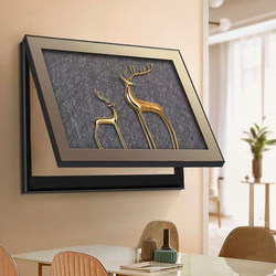 Light Luxury Decorative Painting for Electric Meter Box, Concealing Elk, Simple Modern Design, Suitable for Distribution Box, Dining Room Circuit Breaker Box, Main Switch Box Hanging Painting