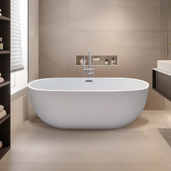 Acrylic Thin-Edge Bathtub Seamless Integrated Home Use Adult Trendy Insulated Freestanding Hotel Bathtub Imperial Concubine Bathtub