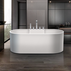 Oval High-End Independent Seamless One-Piece Acrylic Adult Home Hotel Bed and Breakfast Simple Bath Insulation Bathtub