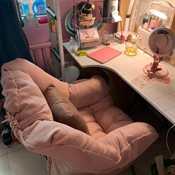 For Home Computer Chair Casual Dormitory Comfortable Sedentary Lazy Chair Student Bedroom E-sports Game Sofa Backrest Chair Stool