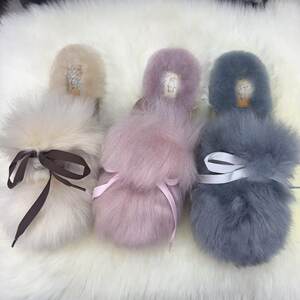 
Shearling and fur all-in-one toe-cap slippers