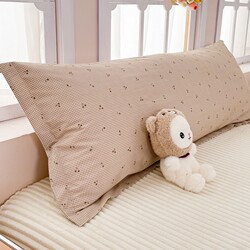 Nordic Style All-Cotton Double Long Pillowcase 1.5m Extra-Long Couple Pillow 1.8 Pure Cotton Lumbar Pillow Leg Pillow Cover for Women