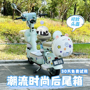 
Suitable for Yadi Emma Tailing electric car trunk battery car trunk rear storage bag helmet placement artifact