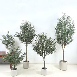 Simulated Green Olive Tree, High-End Light Luxury Decoration, Indoor Potted Plant, Large Floor-Standing Artificial Plant for Living Room