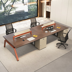 Staff Desk and Chair Combination Staff Desk Steel Frame Desk Furniture Deck 6-Person Workstation Desk Combination